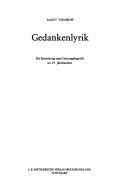 Cover of: Gedankenlyrik: d. Entstehung e. Gattungsbegriffs im 19. Jh.