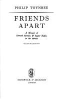 Cover of: Friends apart: a memoir of Esmond Romilly & Jasper Ridley in the thirties