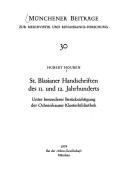 St. Blasianer Handschriften des 11. und 12. Jahrhunderts by Hubert Houben