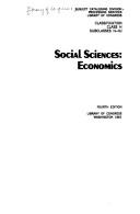 Cover of: Classification. Class H. Subclasses H-HJ. Social sciences. Economics