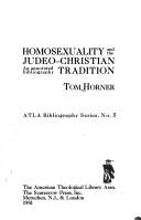 Cover of: Homosexuality and the Judeo-Christian tradition