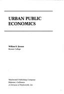 Cover of: Urban public economics by William B. Neenan
