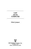 Cover of: Law and the computer