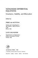 Cover of: Nonlinear differential equations by edited by Piero de Mottoni, Luigi Salvadori.
