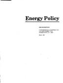 Cover of: Energy policy.