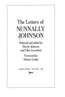 Cover of: The letters of Nunnally Johnson by Nunnally Johnson