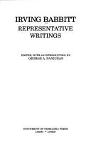 Cover of: Irving Babbitt, representative writings