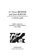 Cover of: Sir Thomas Browne and Robert Burton by Dennis G. Donovan