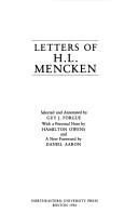 Cover of: Letters of H.L. Mencken