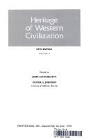 Cover of: Heritage of western civilization