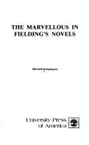 Cover of: The marvellous in Fielding's novels