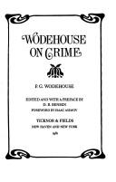 Cover of: Wodehouse on crime by P. G. Wodehouse