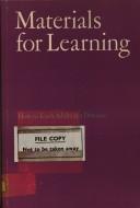 Cover of: Materials for learning: how to teach adults at a distance
