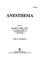 Cover of: Anesthesia