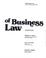 Cover of: Fundamentals of business law