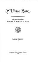 Cover of: Of virtue rare by Linda Simon