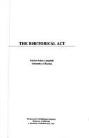 Cover of: The rhetorical act by Karlyn Kohrs Campbell