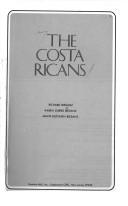 The Costa Ricans by Richard Biesanz, Karen Zubris Biesanz, Mavis Hiltunen Biesanz