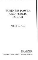 Cover of: Business power and public policy