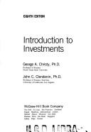Cover of: Introduction to investments by George A. Christy