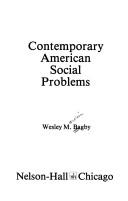 Cover of: Contemporary American social problems