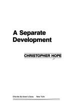 Cover of: A separate development by Christopher Hope