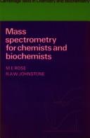 Cover of: Mass spectrometry for chemists and biochemists