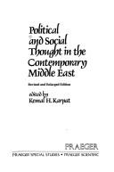 Cover of: Political and social thought in the contemporary Middle East by Kemal H. Karpat