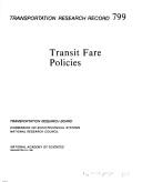 Cover of: Transit fare policies.