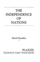 Cover of The independence of nations