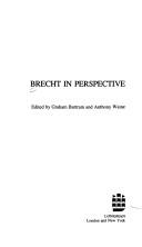 Cover of: Brecht in perspective