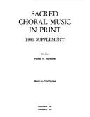 Cover of: Sacred choral music in print. by Nancy K. Nardone