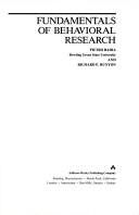 Cover of: Fundamentals of behavioral research