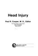 Cover of: Head injury by Paul R. Cooper, editor.