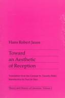 Cover of: Toward an aesthetic of reception