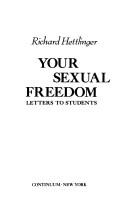 Cover of: Your sexual freedom: letters to students