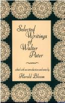 Cover of: Selected writings of Walter Pater by Walter Pater