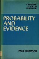Cover of: Probability and evidence