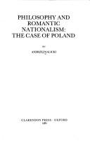 Cover of: Philosophy and romantic nationalism by Andrzej Walicki