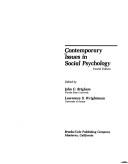 Cover of: Contemporary issues in social psychology