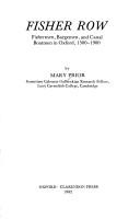 Cover of: Fisher Row: fishermen, bargemen, and canal boatmen in Oxford, 1500-1900