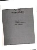 Front cover of Acting with style by John Harrop