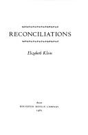 Cover of: Reconciliations by Elizabeth Klein