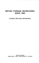 Cover of: British foreign secretaries since 1945 by Avi Shlaim