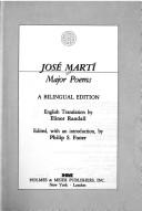 José Martí, major poems by José Martí