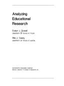 Cover of: Analyzing educational research