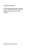 Cover of: Unconsummated union by Martin Chanock