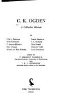 Cover of: C. K. Ogden: a collective memoir