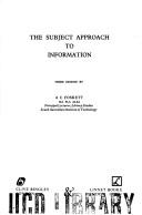 Cover of: The subject approach to information by A. C. Foskett
