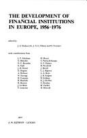 Cover of: The Development of financial institutions in Europe 1956-1976